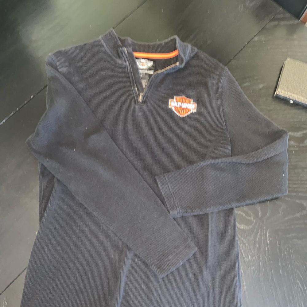 Harley-Davidson Dark Gray Zip-Up Shirt